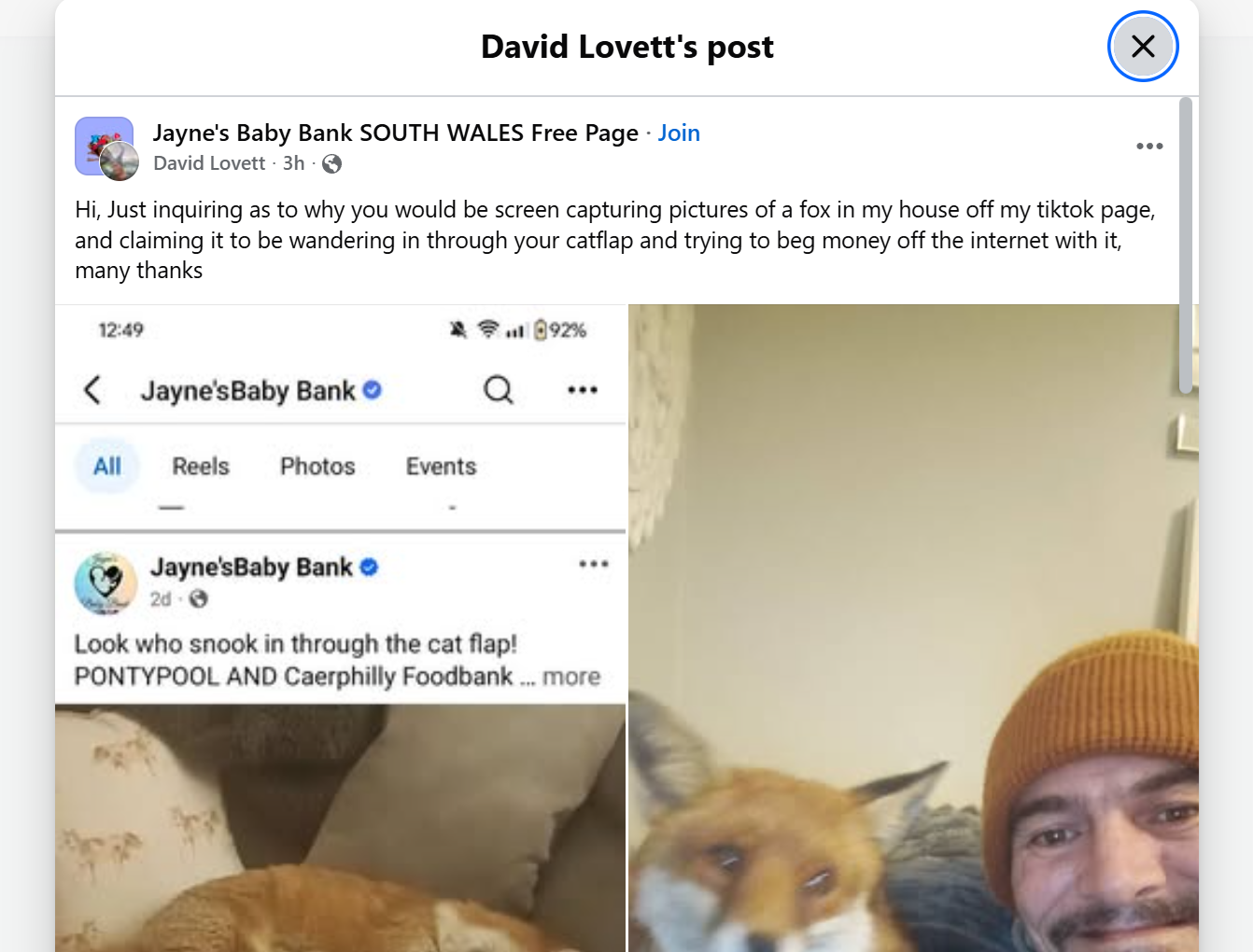 Owner's public challenge